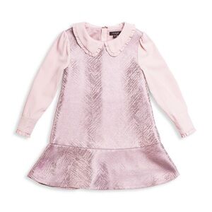 Imoga Blush Dress with Ruffled Collar